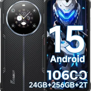 FOSSIBOT F109S – Smartphone Incassable 4G | Double Écran HD | Batterie 10 600 mAh | 24 Go RAM + 256 Go | Android 15 | IP68/IP69K | 50 MP