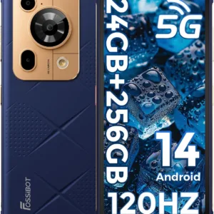 FOSSIBOT F112 Pro – Smartphone Renforcé 5G | 24 Go RAM + 256 Go Stockage | Batterie 7150 mAh | Écran 120 Hz | Android 14